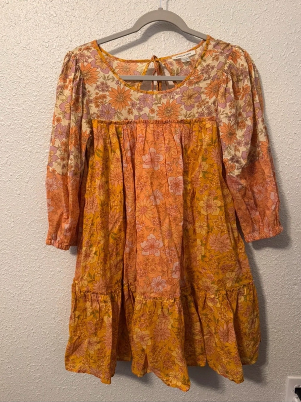 Boho Floral Orange Dress - American Eagl